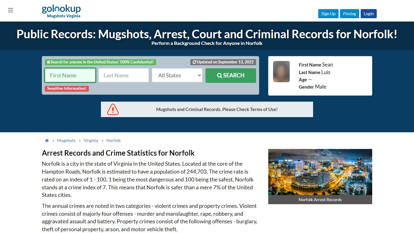 Mugshots Norfolk, Arrest Records Norfolk - GoLookUp